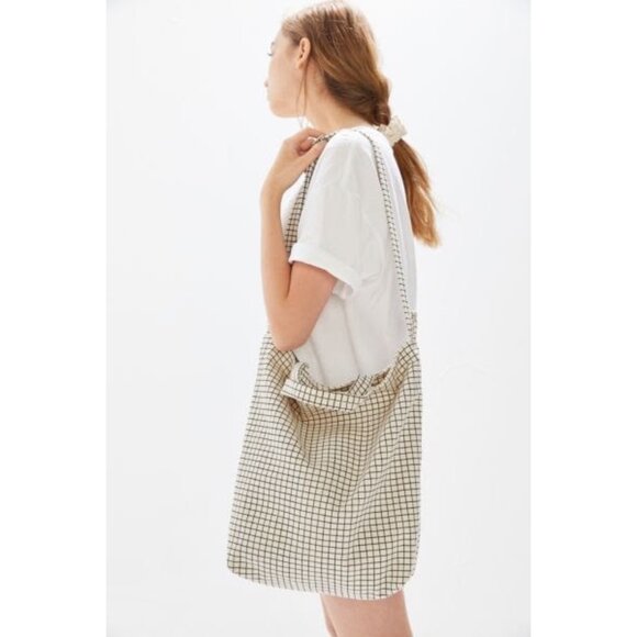 Baggu Vertical Duck Canvas Grid Tote Bag with Handles - Picture 1 of 7